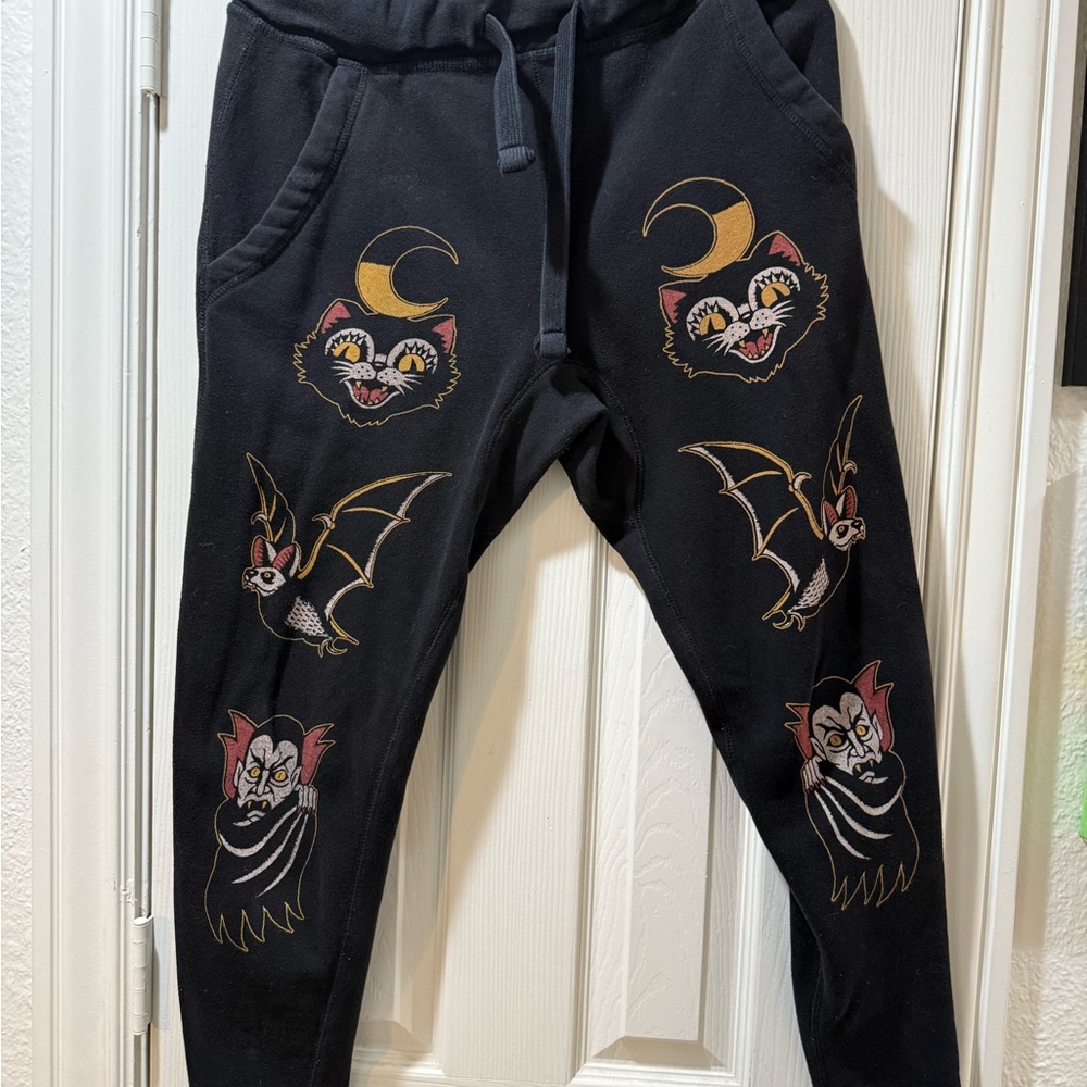 Black Craft Joggers with Graphics